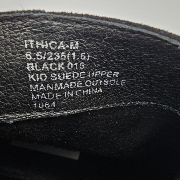 Steve Madden Womans size 6.5 Ithica-M Kid Suede Leather Black Booties Back Zip - Picture 8 of 8